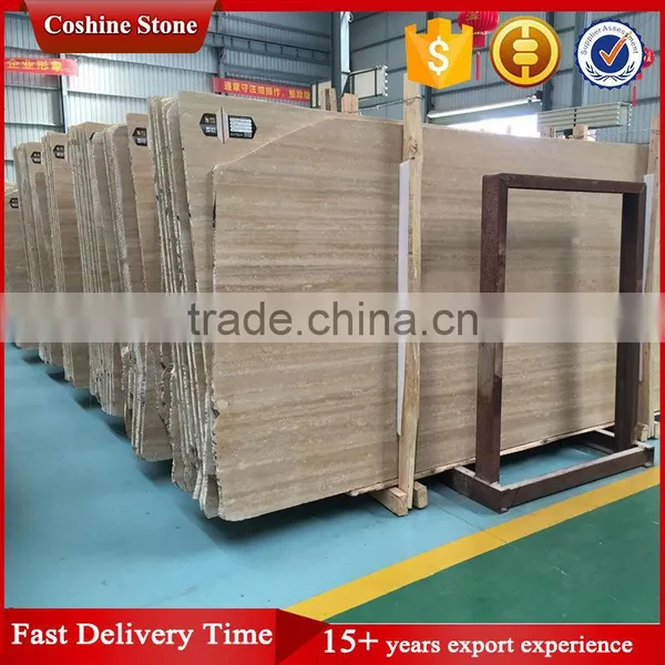 Polished Beige Stone Italian Travertine Marble Tiles and Slabs photo-2