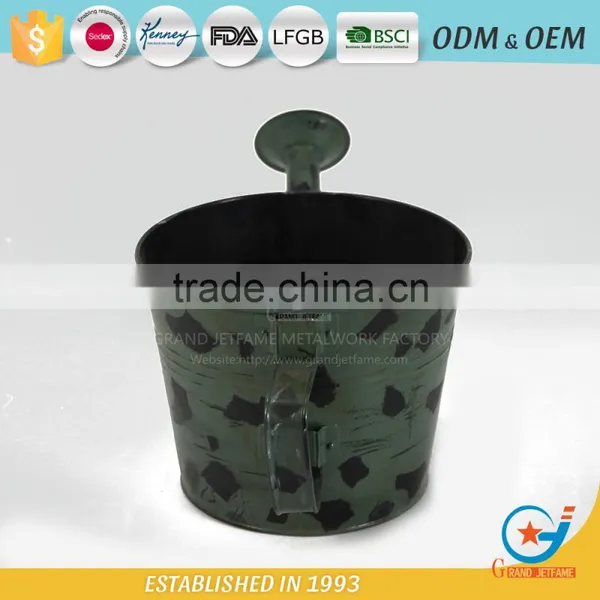8 Inch Galvanized Flower Planters Pots for House Plants Metal Plant Pot photo-2