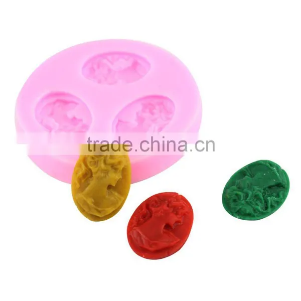 Liquid Silica Gel Mould Chocolate Mold Cake Decorating Mold Soap Mold 3 Goddess Head 1688 Agent photo-2