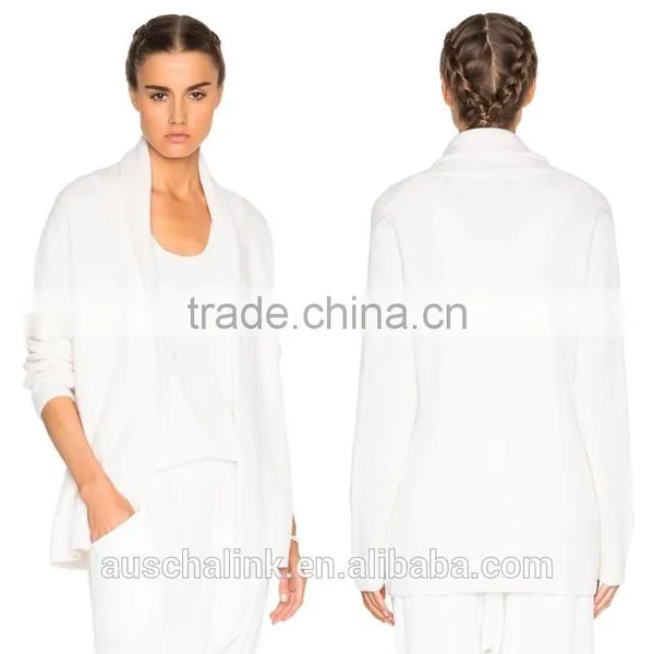 Women 100% Cashmere no Button Fancy Cardigan Sweater photo-6