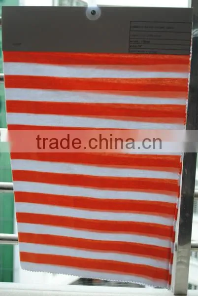 Orange and Whtie Striped Fabric,100% Cotton Single Jersey photo-2