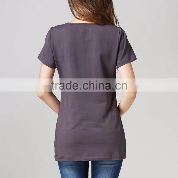 Wild Maternity Tops Street Style Breastfeeding Clothing Scoop Neck Pregnant Mother T-shirts