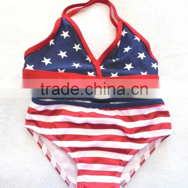 2017 Fashion Seaside Navy Style Swimwear Kids Beach Swim Suit Bowknot Bathing Chiffon Suit photo-2