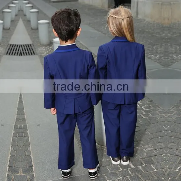 Custom Good Quality Factory Discount Dark Blue Kids Primary School Uniforms Models Wholesale photo-3