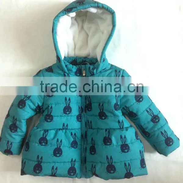 Polar Fleece Allover Printing Baby Girl Clothes With Hooded 2016 photo-3