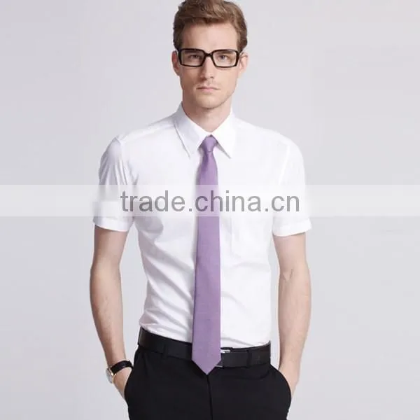 Custom Solid Color Slim Fit Dress Man Shirt 100% Cotton 40*40 133*72 photo-2