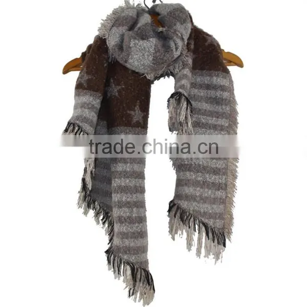Fashion EU Stars and Stripes Winter Women Scarf and Shawl 2017 photo-5