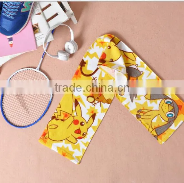 One Side Velvet Printed Low Cost 100% Cotton Towel Sport photo-2