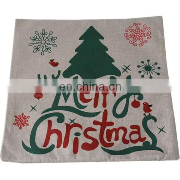 Christmas Decorative Pillow Cover Fashion Sofa Chair Car Seat Linen Cotton Custom Cushion Cover photo-2