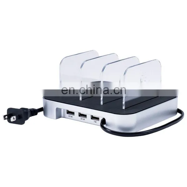 With EU/UK/US/AU/JP 3 5 Ports Charging Cable Multi Device Charging Station photo-2