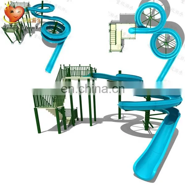 Fiberglass Water Park Swimming Pool Equipment Family Water Slides for Kids and Parents photo-7