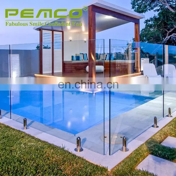 Frameless Balustrade Glass Railing 10-12mm PEMCO Australia Glass Pool Spigot And Pool Glass Fence photo-4