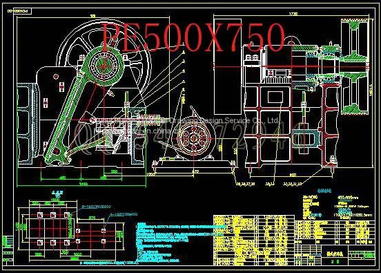 PE1200×1500 Jaw Crusher Drawings FullMachining Drawings photo-4