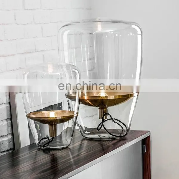 Modern Nordic Decoration Lighting Vintage Hotel Glass Bed Side LED Table Lamp photo-5