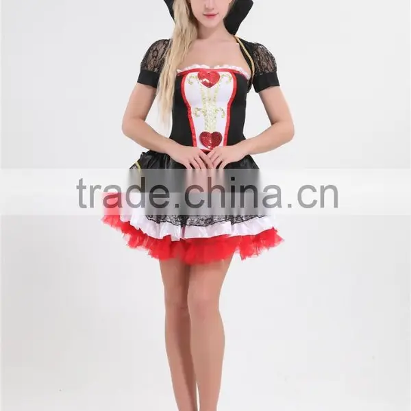 2016 Wholesale Adult Cosplay Sexy Queen of Hearts Costume photo-2