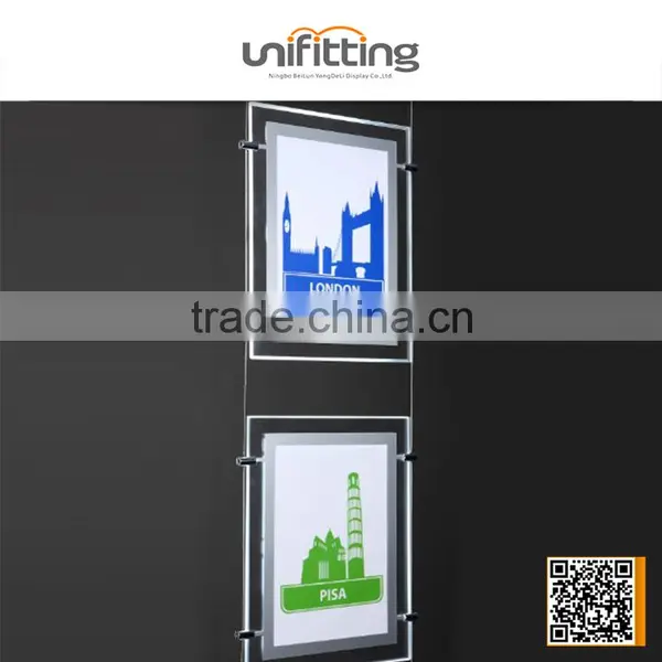 Real Estate Agent Window Hanging Light Box LED Acrylic Display photo-3
