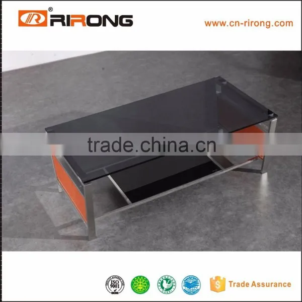 Foshan China Glass Coffee Table Stainless Steel Legs photo-4