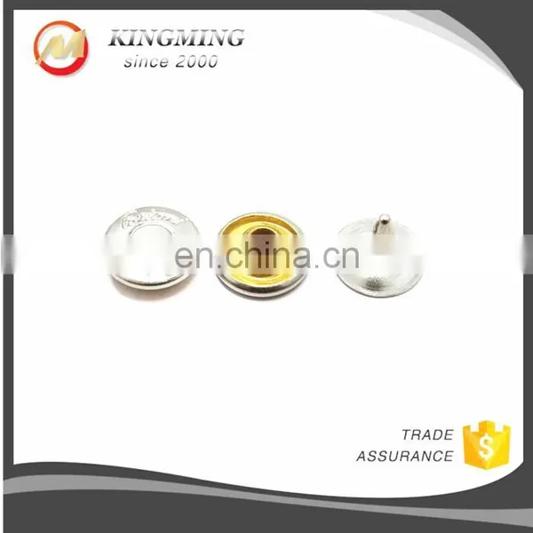 9.5mm Silver Logo Metal Jeans Button photo-2