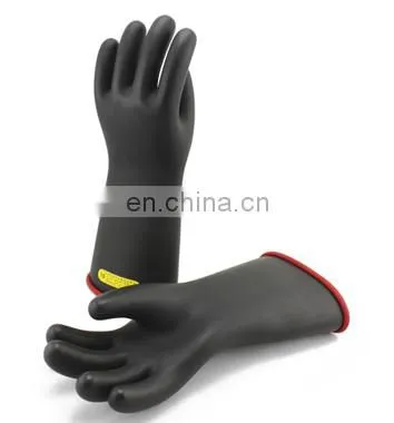 Long 26KV High Voltage Class 3 Electric Worker Safety Hand Protection Latex Rubber Insulating Gloves photo-5