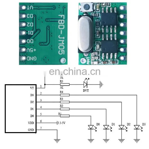 Small Size 433MHZ Wireless RF Receiver Decoder Module, Remote Control Receiver Board photo-5