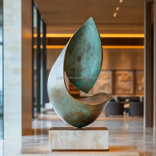 Modern Luxurious Turquoise Oxidized Abstract Metal Handicrafts for Home/office Decoration Art Sculptures