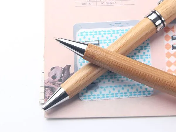 Customized LOGO Bamboo Pen With Metal Parts and Black Ink for Company Gift, Exhibition Use photo-5