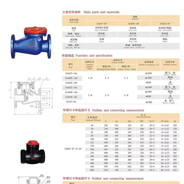 GB PN10 PN16 Grey Iron Cast Iron HT200 Flange Metal Seal Swing Start Type Check Valve Factory Direct photo-6