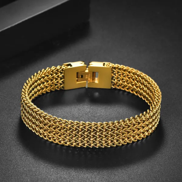 Fashion Men Cuban Bracelet Stainless Steel Women Bracelet On Hand For Couple Unisex Wrist Chain Jewelry photo-4