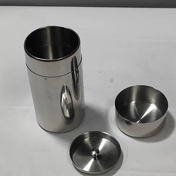 Stainless Steel Tea Canister, 304 Stainless Steel Coffee Airtight Canister, Portable Outdoor Airtight Container photo-3