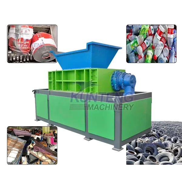 Large Industrial Double Axis Shredder Construction Household Waste Scrap Iron Crusher Waste Disposal Equipment EPC