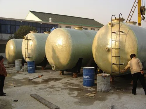 Horizontal Fiberglass Reinforced Plastic FRP Storage Tank for Large Volume Acid Alkali Chemical Storage photo-2