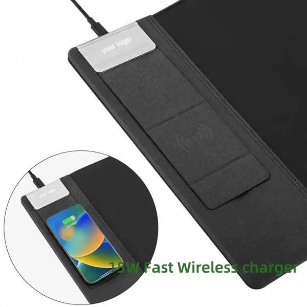 Cool Gaming Mouse Pad Wireless Charger Non-Slip Rubber photo-2