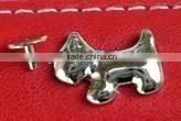 Zinc Alloy Smooth Surface Dog Shape Rivet Metal Accessories for Pet Collars