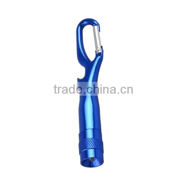 Miniature Aluminum Alloy Bottle Opener Keyring With White Light photo-2