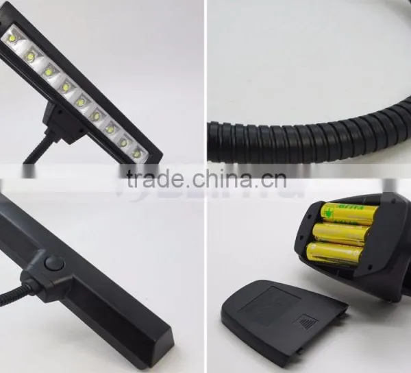 63LM 9 LED Clip On Black Flexible Gooseneck Orchestra Music Stand Lamp photo-6