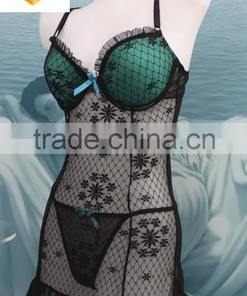 2016 Hot Sexy Mesh Transparent Lingerie Babydoll /nightywear/night Dress photo-2