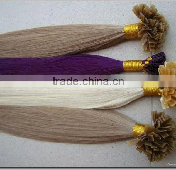 Wholesale 100% Human Keratin Hair Silky Straight Flat Tip Hair Extension photo-3