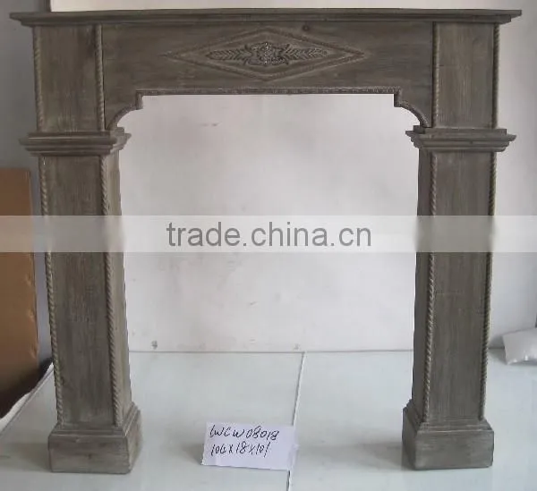 Freach Style Shabby Chic Wood Fireplace Surround photo-2