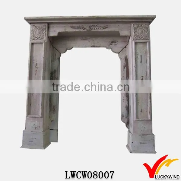 KD Antique Indoor Freestanding Wood Fireplace Mantel photo-2