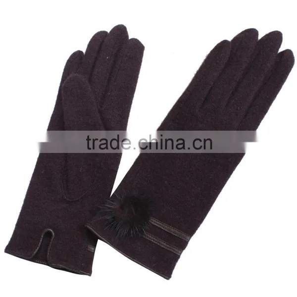 Rabbit Fur Decorate Gloves