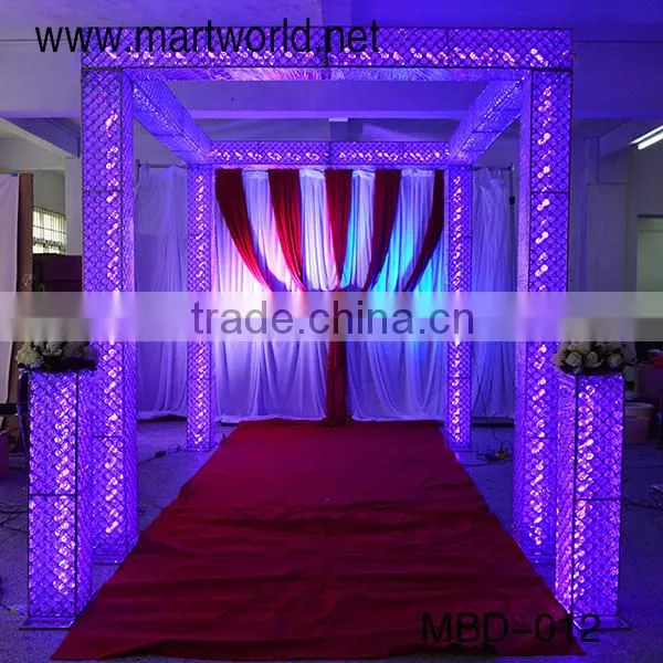 Luxury Silver Suqar Party Decoration Wedding Stage Mandap Decoration Crystal Wedding Arch for Weddings, Party , Event(MBD-012) Quality Choice photo-2