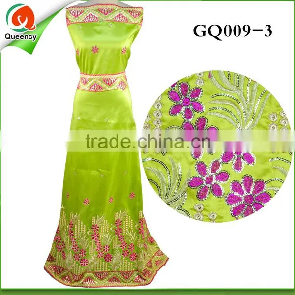 GQ009-3 African George Lace Embroidery Fabric, Fashion French Silk George Fabric For Dress Wedding photo-2