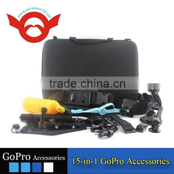 Wonderful Gopros Accessories ,15-in-1 Gopros Accessories Sets for Gopros Heros 4,go Pro Heros 4 / 3+/3 /2 /1 photo-5
