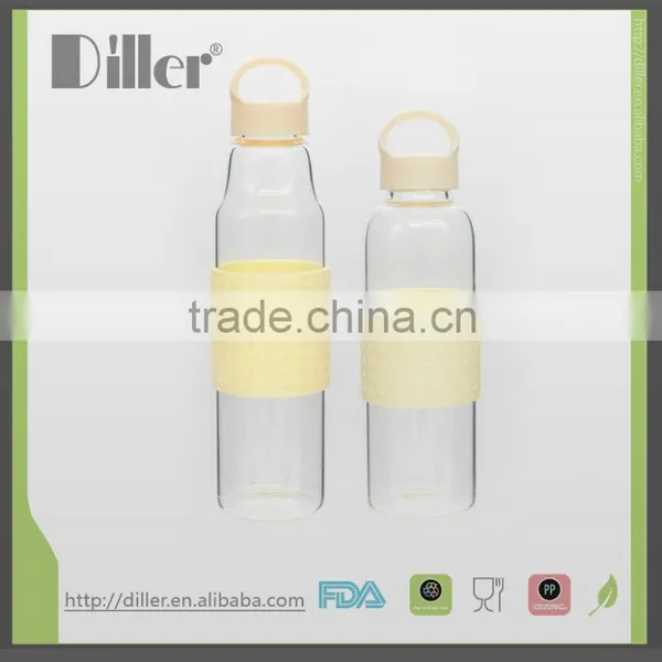 Private Label Eco-friendly Unbreakable Glass Water Bottle With Silicone Sleeve photo-5