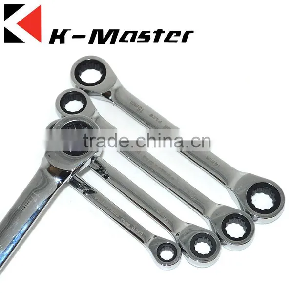 K-Master Mirror Polished Chrome Plated Double Ratchet Wrench photo-4