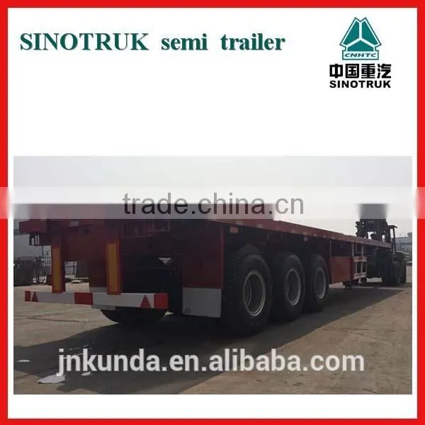 China High Quality Three Axle 40t 40 Feet Flatbed Trailer photo-2