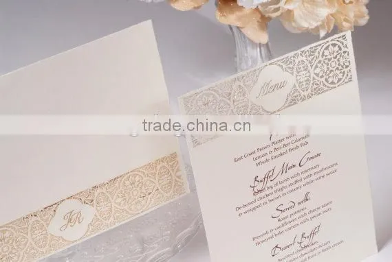 Intricate Laser Cut Lace White Personalised Luxury Wedding Day Invitation photo-5