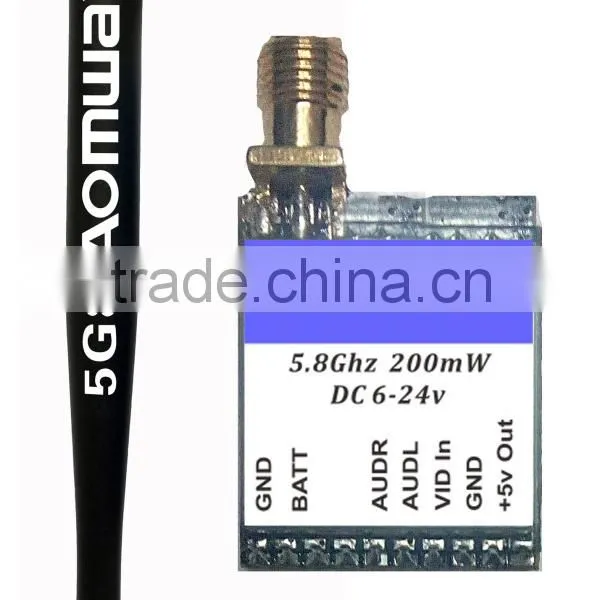 Aomway 5.8 Ghz 200 mW 32CH Audio / Video AV Transmissor ( TX ) Modulo Para FPV photo-2