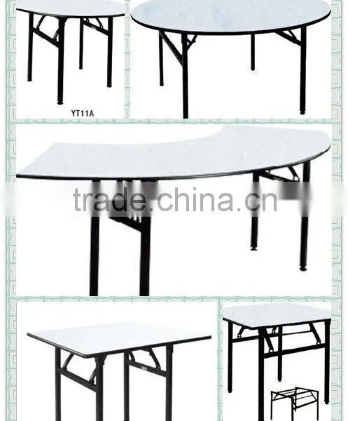 White Restaurant Table Pvc Round Folding Table YT15 photo-2