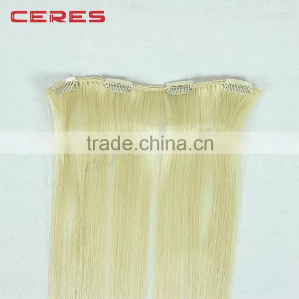 Factory Wholesale Natrual Color Yaki Brazilian Hair Cheap 100% Human Hair Clip In Hair Extension photo-5